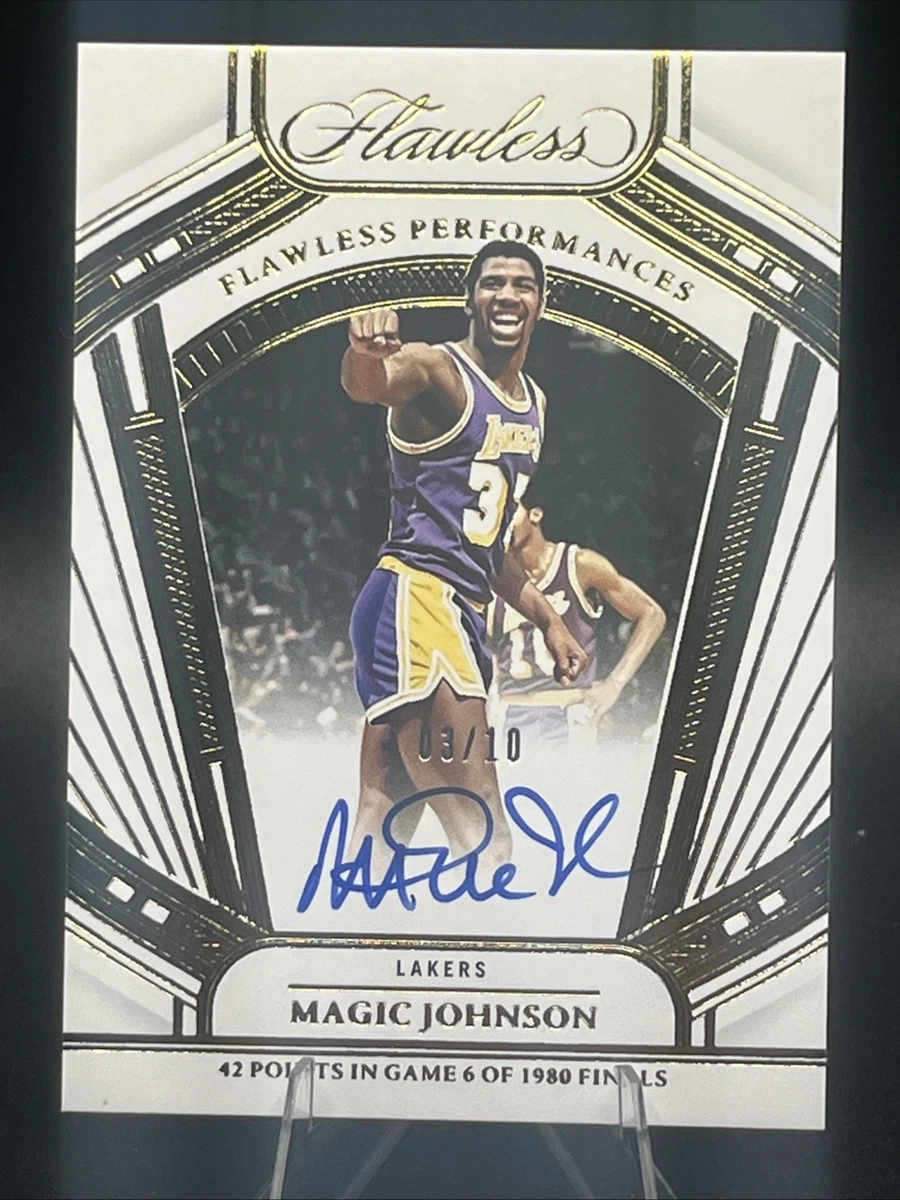 Panini Magic Johnson Basketball Autographed Sports Trading Cards