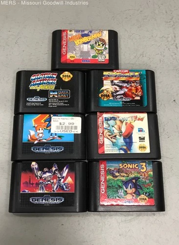 Lot Of 7 Sega Genesis Video Game Cartridges