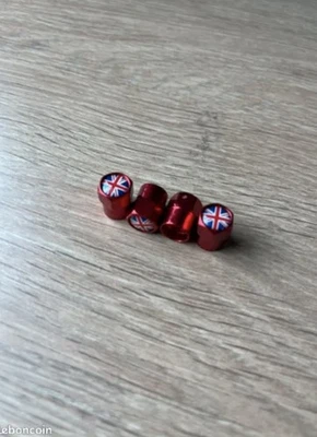 Bouchon De Valve Jante Union Jack Rouge Pour Mini Cooper One S D Clubman Works - Photo 1/3