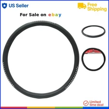 18 Inch Leather Steering Wheel Cover Non-Slip Grip Universal for Trucks RVs