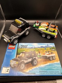 Lego City: 60058 SUV with Watercraft W/Minis & Manuals 99% Complete Read Desc