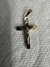Dije Cristo Dos Tono Oro 14k