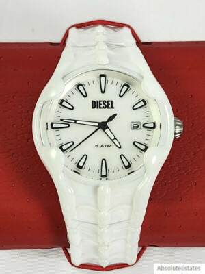 DIESEL / クォーツ腕時計/アナログ/WHT/WHT箱有// Diesel Vert Limited Edition White Ceramic Mens Watch DZ2197LE for