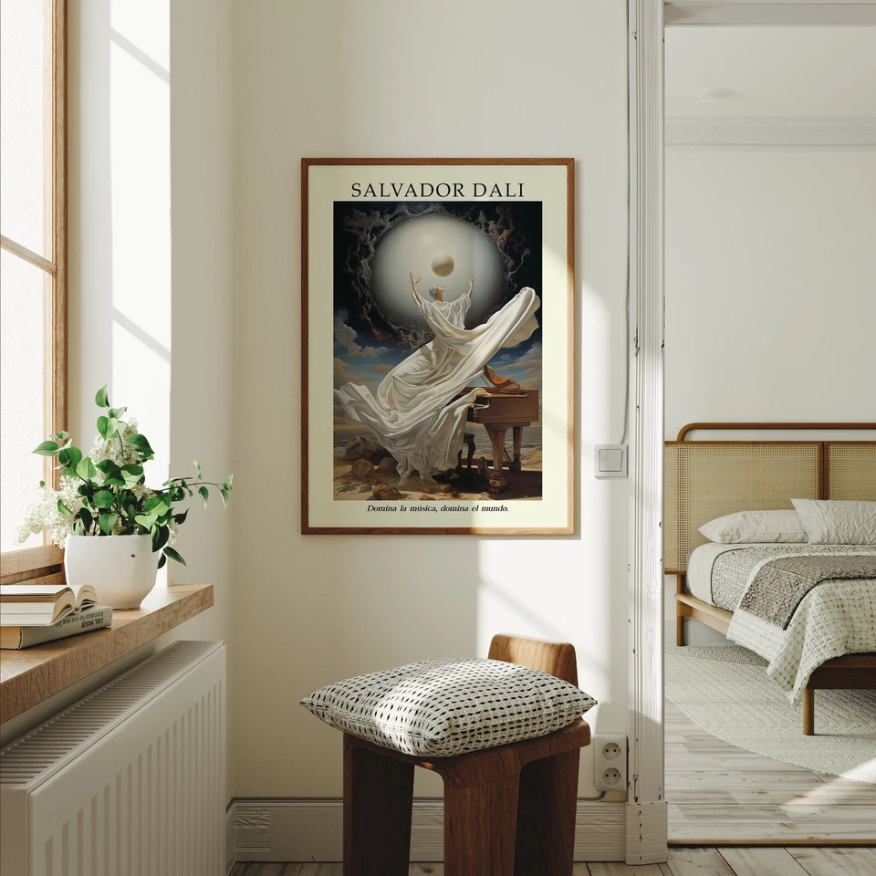 Arte de parede Dali, impressão Salvador Dali, pôster de piano, arte surreal, Salvador Dali - Imagem 3 de 4