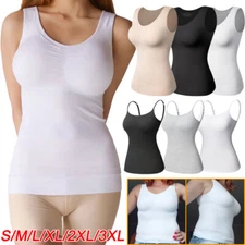 Women Cami Vest Camisole Tank Top Body Shaper Tummy Control Compression Slimming