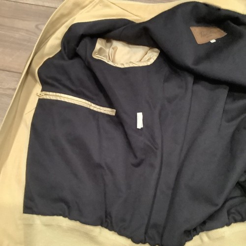Valstar Milano Mens Bomber Jacket Size Large EU 56 Wool Cashmere Blend Beige - Picture 10 of 11