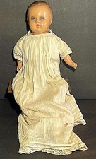 Sleepy Eye 1940's Baby Boy Doll 13" Unmarked, Cloth and Compo Body Dressed Doll