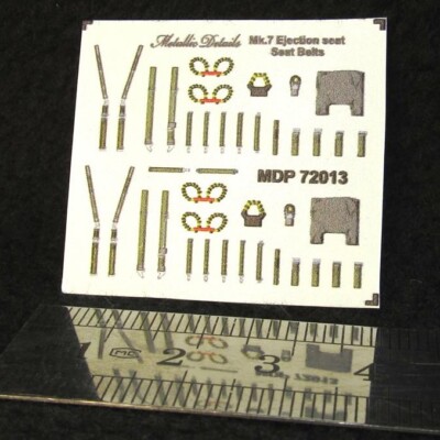 3D Decals Mk.7 Ejection seat seat belts Scale 1:72 for Model Kit MDP72013