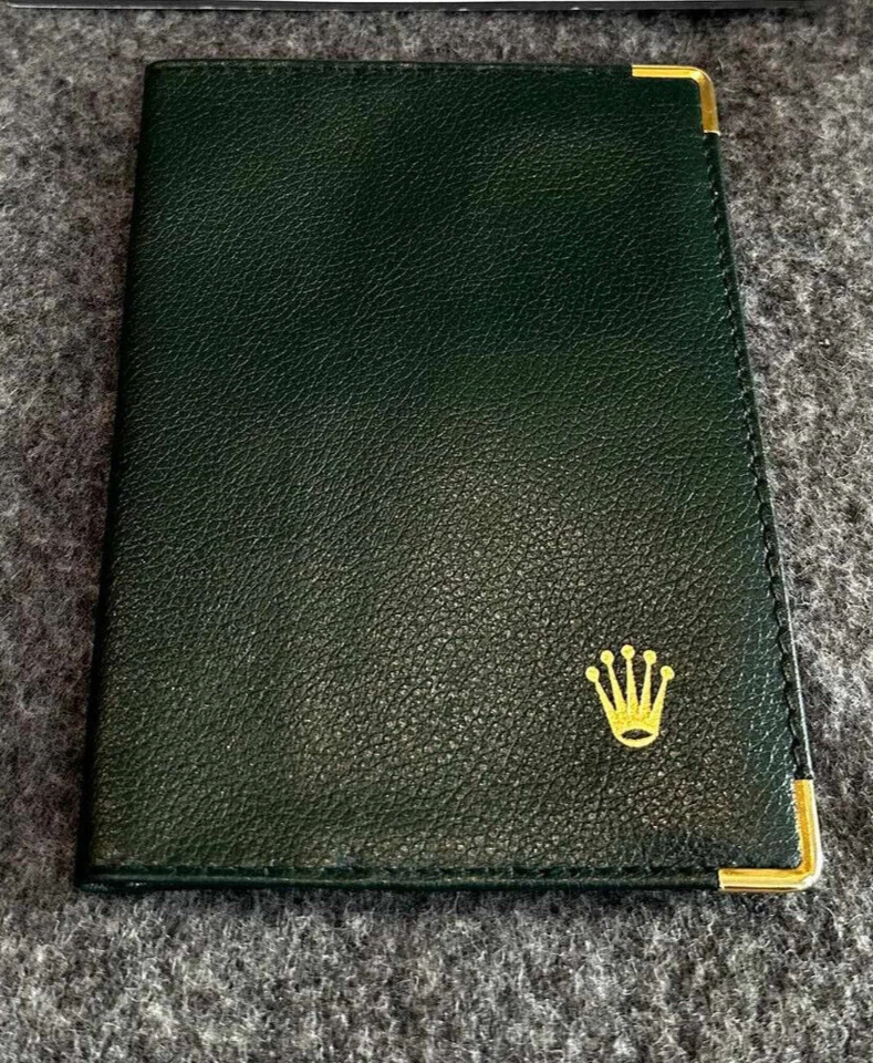 Genuine Vintage Rolex Watch 0068.08.05 Green Leather Card Wallet Passport Holder - Image 4 of 4