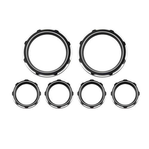 6Pcs Speedometer Bezels Trim Kit For Harley Electra Glide Ultra Limited