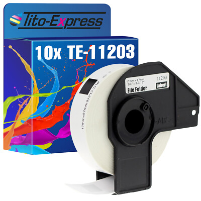 10x Etikett für Brother P-Touch DK-11203 17x87mm QL 1050 QL 1050 N QL 1060 N