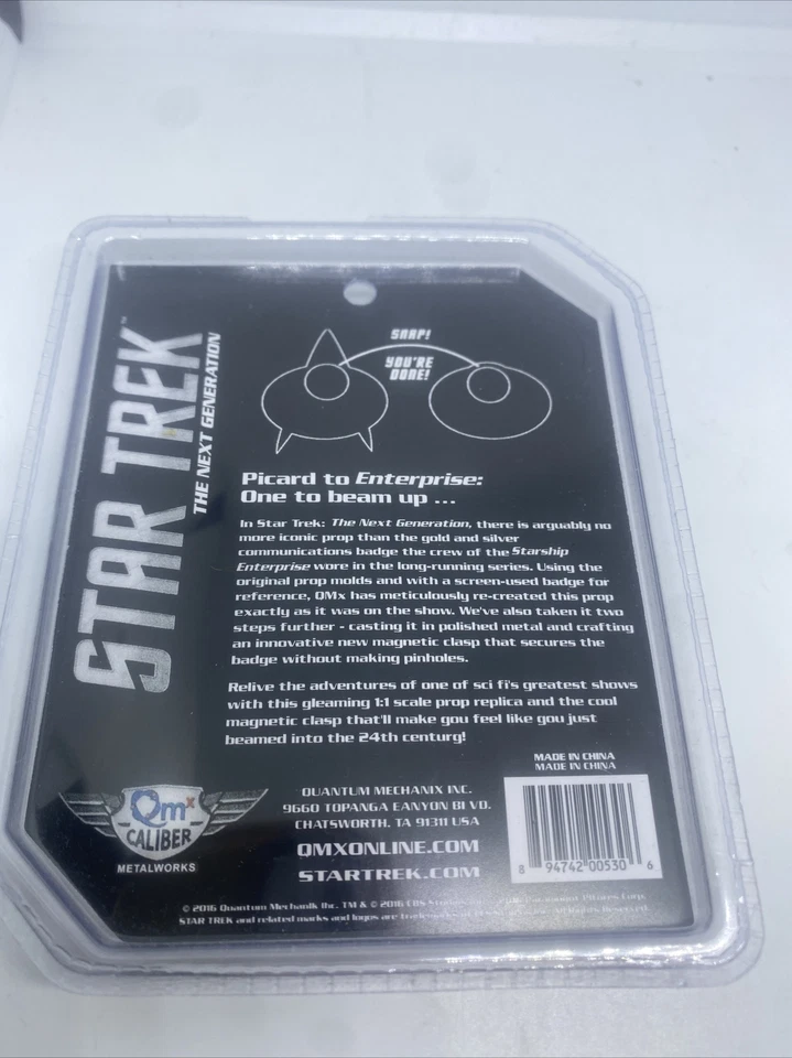 Star Trek The Next Generation 2" Metal Magnetic QMX Communicator Badge - Image 3 of 4