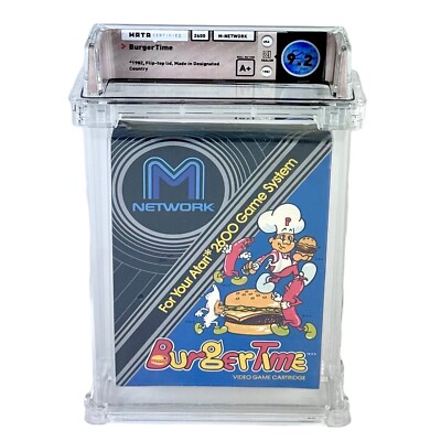 New Atari 2600 Burgertime Factory Sealed WATA Graded A+ Seal Game