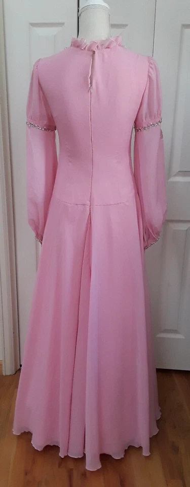 Vestido Disfraz Princesa Persa Medieval Cosido a Mano Rosa Talla 6/Pequeño Foto 4 de 4