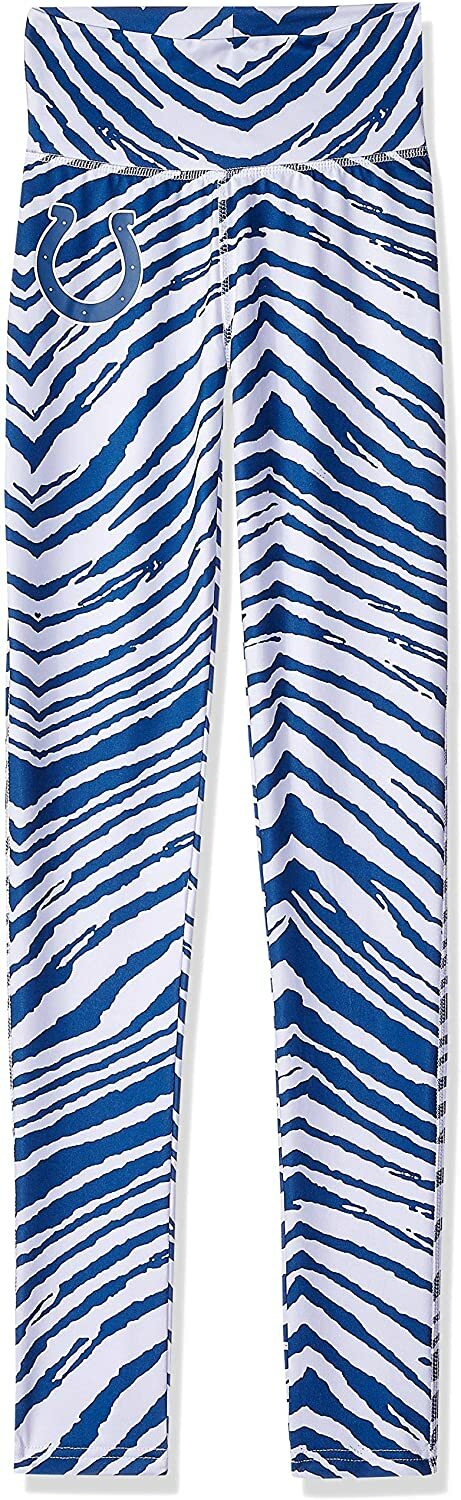 Женские леггинсы Zubaz Indianapolis Colts NFL с принтом зебра, синие