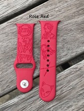 Skite Engraved Silicone Band Comp w Apple Watch Anime Gift Demon Slayer Design 