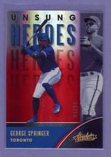 2021 Panini Absolute Baseball Unsung Heroes George Springer Blue Jays /99