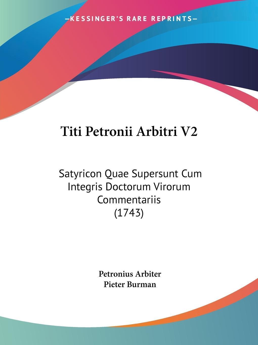 Thumbnail - Titi Petronii Arbitri V2 Petronius Arbiter (u. A.) Taschenbuch