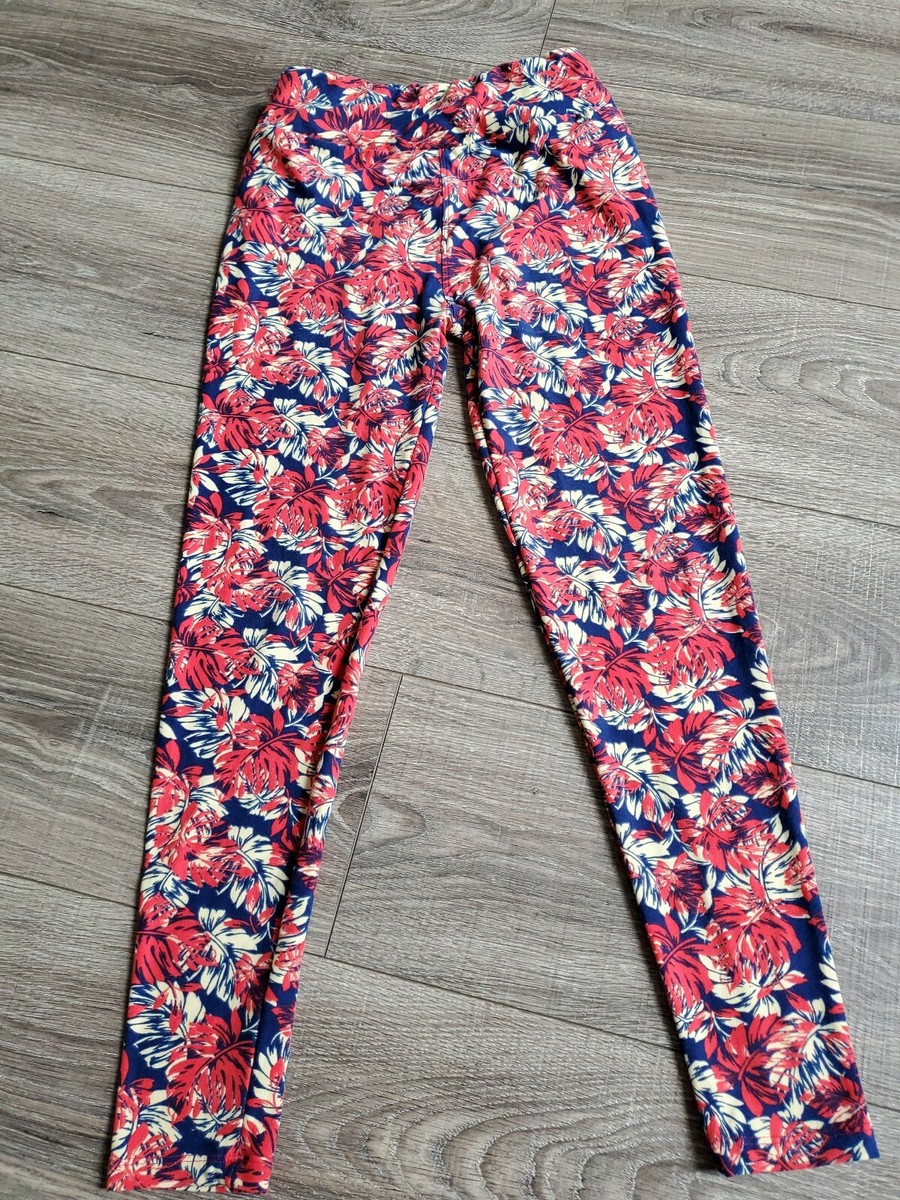 LULAROE LEGGINGS ONE SIZE MULTICOR 92% POLYESTER