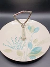 Vintage Red Wing Pottery Merrileaf Single Tier Tidbit Dinner Plate Center Handle