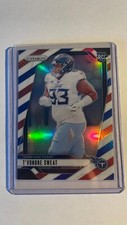 2024 Panini Prizm T’Vondre Sweat Rookie Red White and Blue Prizm 394 Titans RC