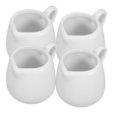 4 Pcs Mini Gravy Boats for Sauce Small Milk Jug Tea Cups Spoon Man 50ML UK