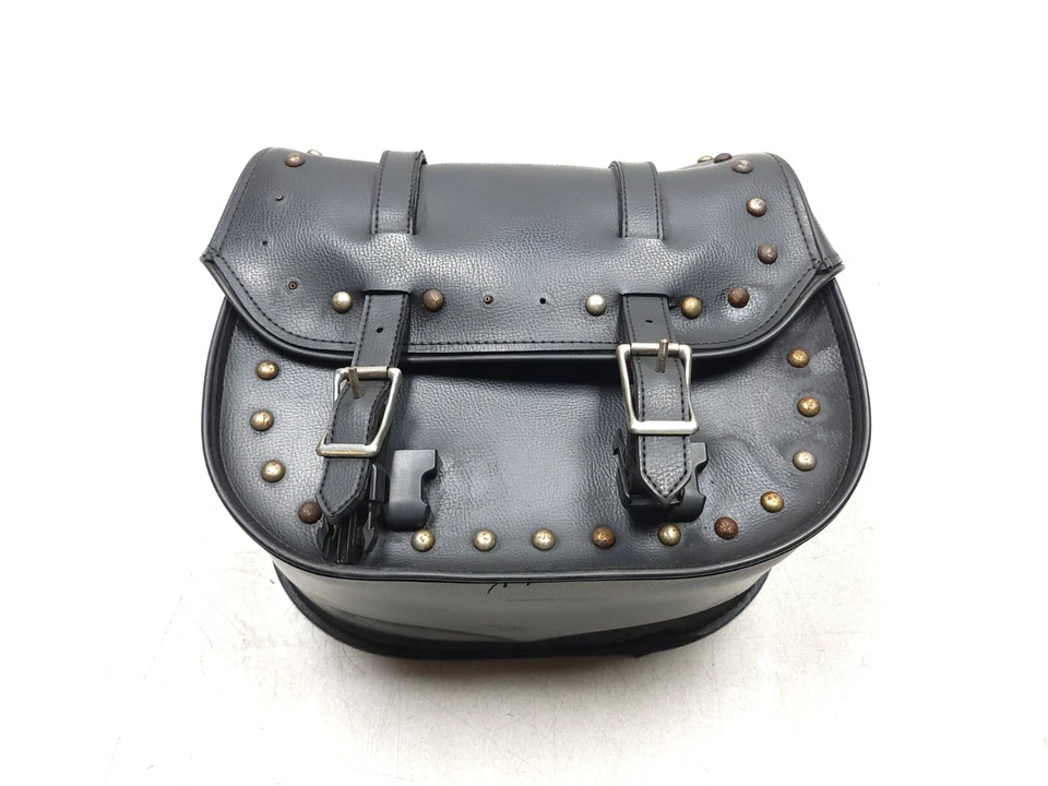 Alforja de cuero Yamaha V Star 650 XVS650 1998-2016 2 piezas OEM Foto 3 de 4