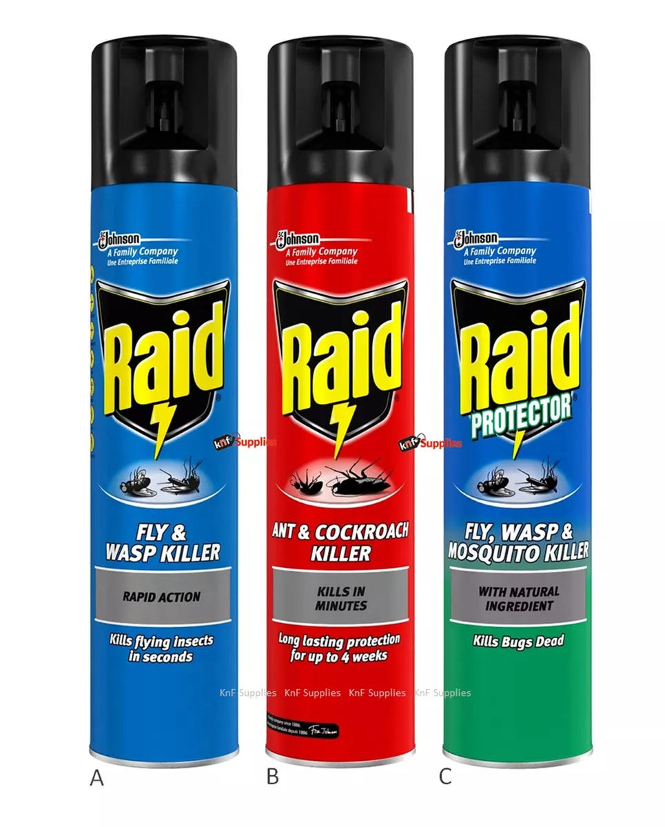 Raid Fly Wasp Ant Cockroach Mosquito Killer Rapid Action Spray