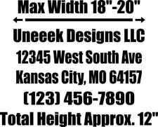 CUSTOM Business NAME TEXT Store Business Decal stick vinyl for Description