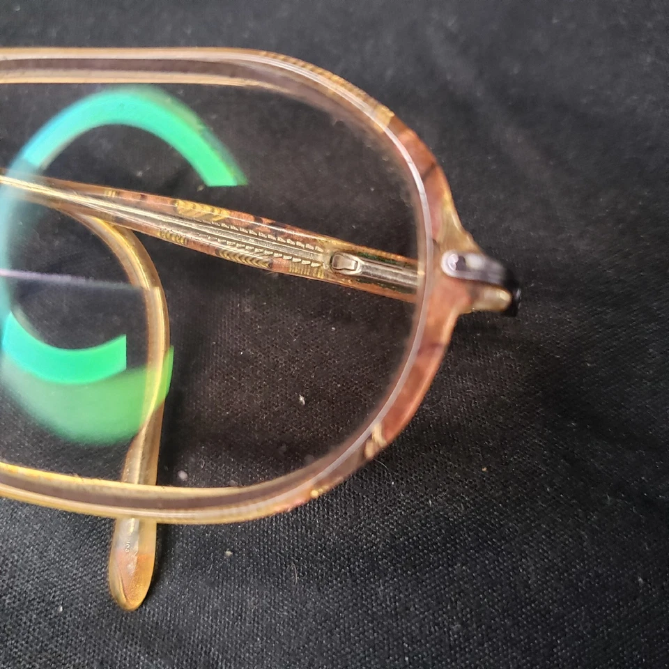 Monturas de anteojos Granny Core de plástico cobre naranja vintage de los 90 para mujer Foto 3 de 4