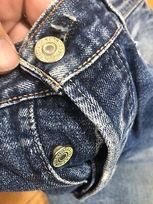 Vintage Levis Levis Strauss LVC 501 501XX indigo blue denim jeans selvedge  big e made in USA 32 x 32 redline selvedge button fly 555