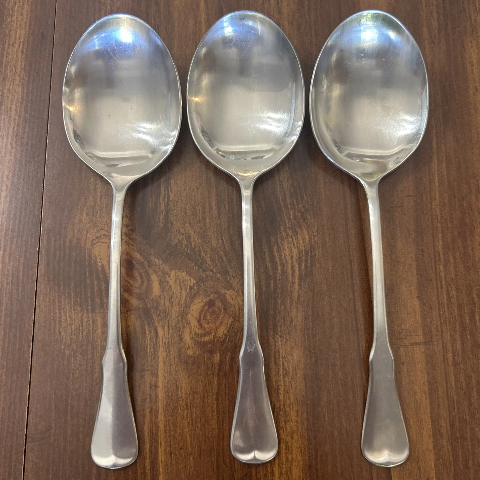 3 Oneida Community Stainless Patrick Henry Casserole Serving Spoons 8-5/8"