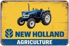 New Holland Vintage Tractor Aluminum Tin Metal Signs Home Décor 8x12
