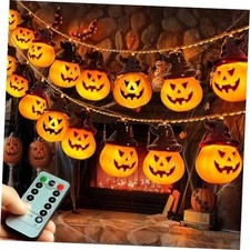 Battery Operated Pumpkin Lights for Halloween Decorations Indoor, Jack-o