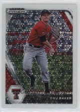 2021 Panini Prizm Draft Picks White Donut Circle 48/50 Dru Baker #PDP130 16ki
