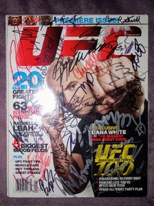 UFC FREEDOM 250 14 AUTOGRAPHED POSTERS 2 MAGAZINES TICKETS JON JONES GAETHJE🇺🇲
