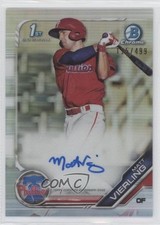 2019 Bowman Chrome Prospect Refractor 115/499 Matt Vierling #CPA-MV Auto 0a8o