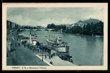 Torino, Il Po e Motonave Vittoria, Postcard