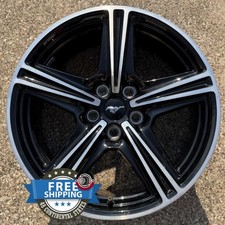 FORD MUSTANG 2024 2025 Factory OEM Wheel 18" Rim 10592 Black/Machined w/ Cap #B