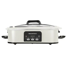 Magnifique 4 Quart Casserole Digital Slow Cooker, Premium Ceramic Bakeware fo...
