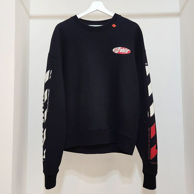 Officiel Sweat oversize blanc cassé logo fendu L310152 128512709