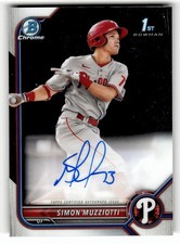 2022 Bowman Chrome #CPA-SMZ Simon Muzziotti Prospect Autographs