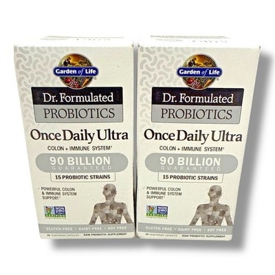 2 Garden of Life Dr Formulated Probiotics Once Daily Ultra 90 Billion 30ct