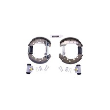 Bremsbackensatz Ø 203 mm 38 mm HELLA passend für u.a. FORD FIESTA