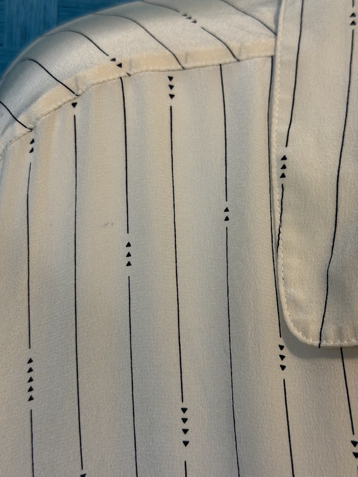 Pendleton Silk Blouse Button Top Flutter Sleeve A… - image 7