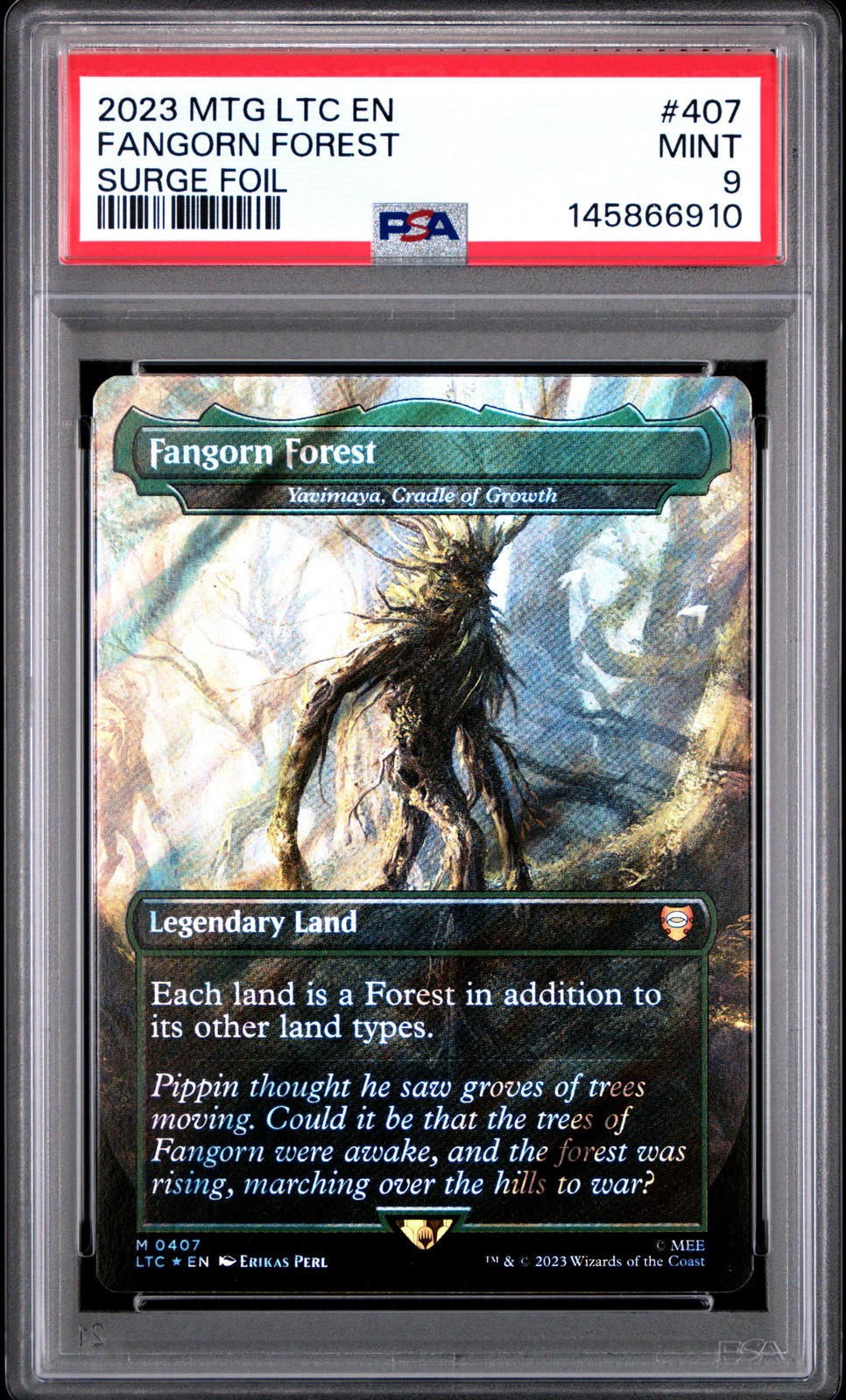 MTG THE LORD OF THE RINGS: TALES OF MIDDLE-EARTH COMMANDER FANGORN FOREST PSA 9