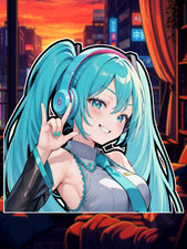 Anime Vocaloid Hatsune Miku 6" High Quality Vinyl Sticker