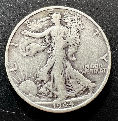 1944S Liberty Walking Half Dollar VF Very Fine 90% Silver 50c US Coin