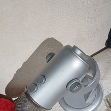 Blue Yeti Silver USB Freestanding Microphone with Mute Button  Adjustable Stand