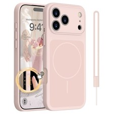 Handyhülle aus Silikon für iPhone 17 Pro mit MagSafe Schutz Rosa